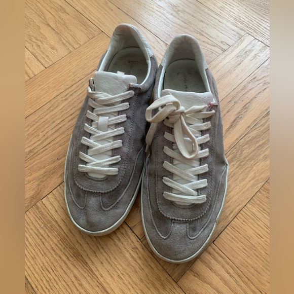 Zara - Grey Leather Sneakers - size 8/39 - Picture 12 of 12